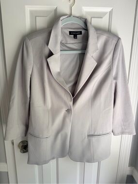 Gray casual blazer